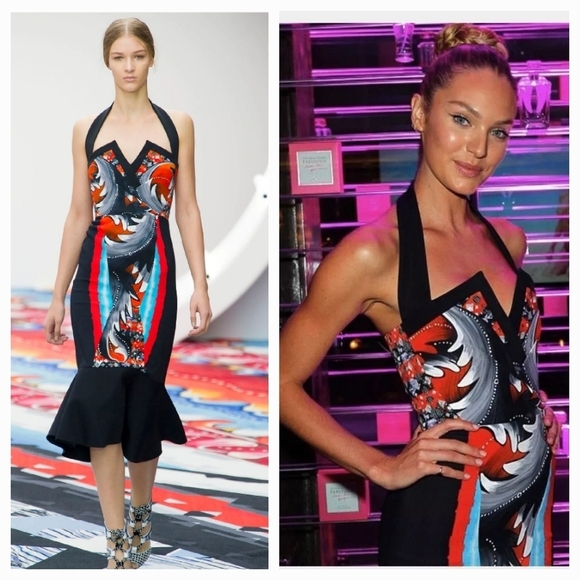 Peter PilottoVictoria Halter Flounce Dress - Picture 1 of 12